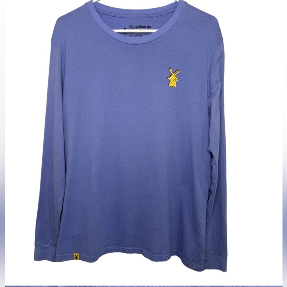 ✌️Dutch Bros Purple Long Sleeve Tee w/Yellow MEDIUM+XL DB 1992